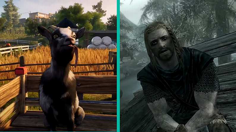 Goat Simulator 3 Recreates The Iconic Intro Scene From Skyrim