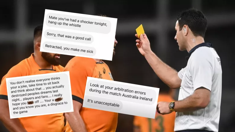 Referee Ben O'Keeffe Shares Shocking Instagram Abuse After Ireland - Australia Clash
