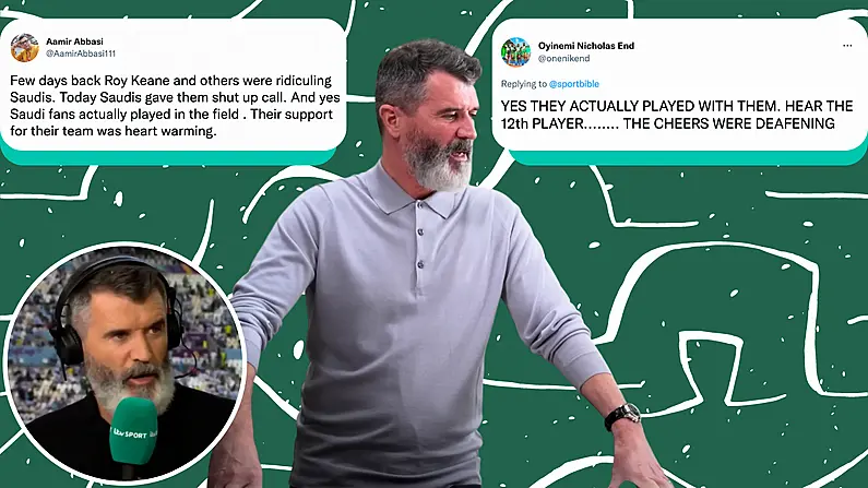 Saudi Fans Dancing All Over Roy Keane's 'Can They Play For Them?' Dig