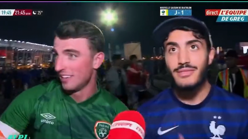 Irishman Hilariously Interrupts French Broadcast At World Cup