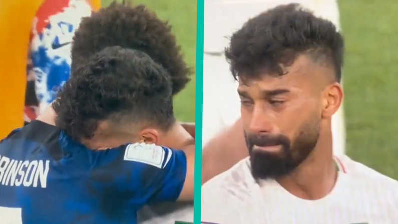 American and Iranian Player Share Emotional Hug After World Cup Match
