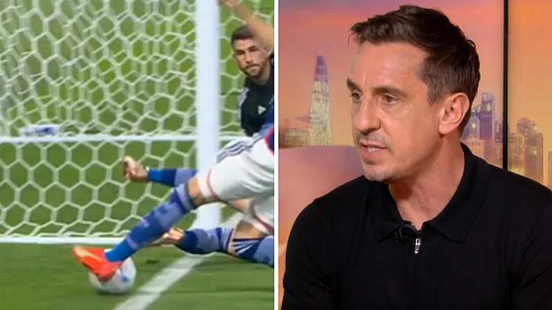 Gary Neville Questions Why A Clear Replay Wasn't Provided For Japan's Winning Goal