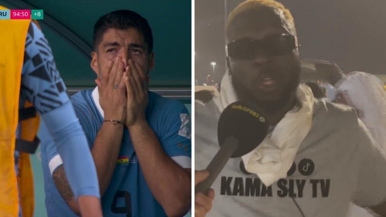 Ghana Fans Loved Seeing Luis Suarez Knocked Out Of The World Cup