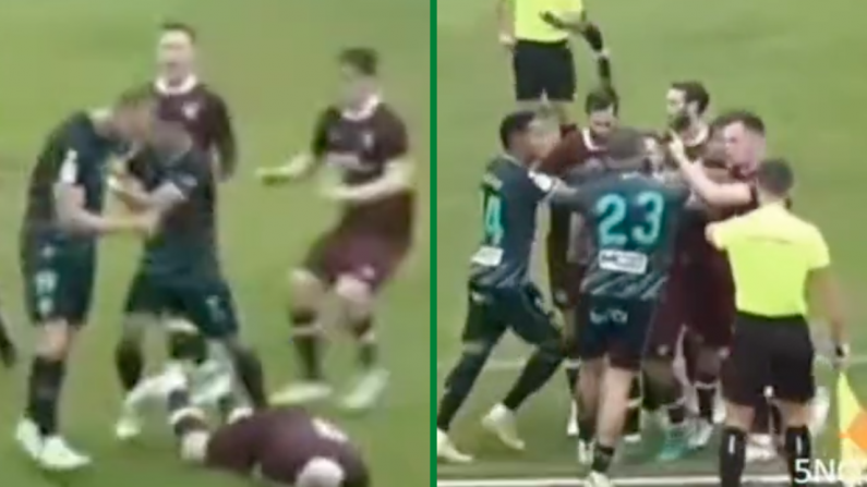 Hearts - Almeria Friendly Abandoned Following Large On-Field Scuffle