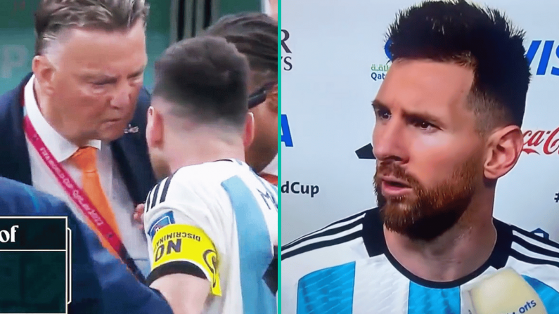 Lionel Messi Clashed With Louis Van Gaal On The Sideline & In The Tunnel After Argentina Win