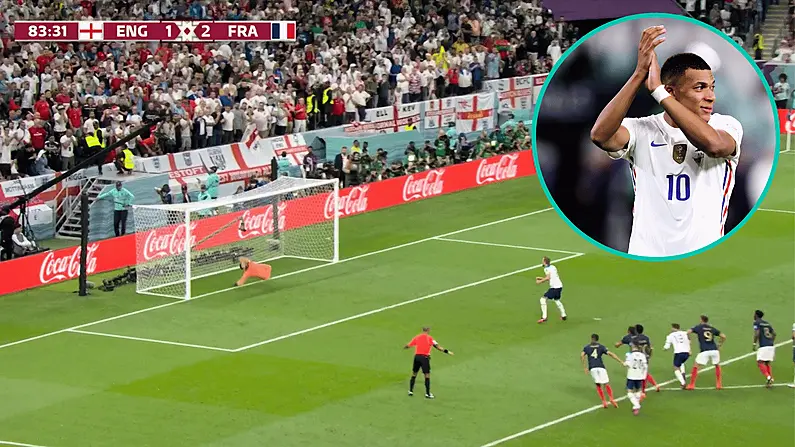 Kylian Mbappe Reaction To Hary Kane Penalty Miss Was Incredible | Balls.ie