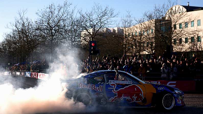 MILTON KEYNES, ENGLAND - DECEMBER 10: Conor Shanahan of Ireland and Red Bull on track during the Oracle Red Bull Racing Home Run event at Red Bull Racing Factory on December 10, 2022 in Milton Keynes, England. (Photo by Bryn Lennon/Getty Images for Oracle Red Bull Racing) // Getty Images / Red Bull Content Pool // SI202212100083 // Usage for editorial use only //