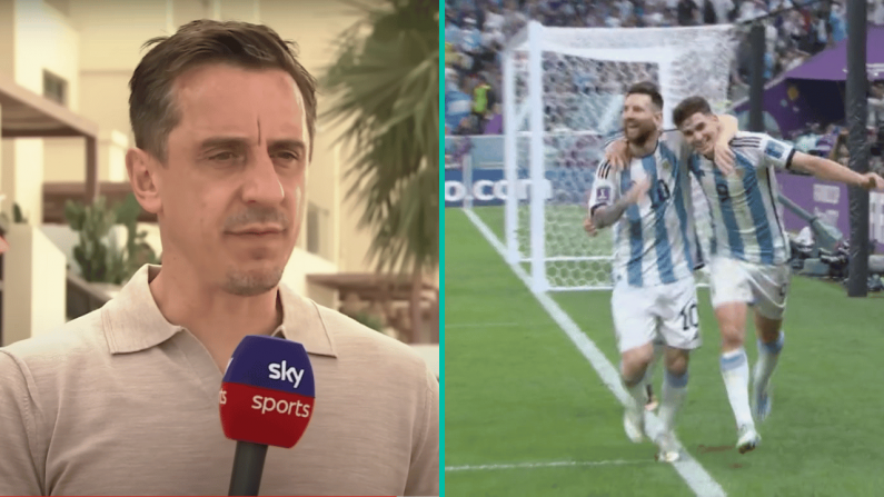 Gary Neville's Group Stage Comments About Lionel Messi Have Aged Like Milk