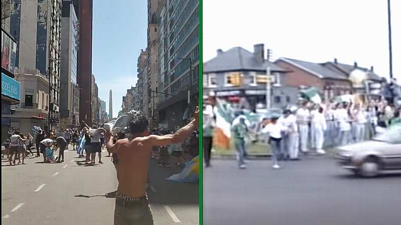 Shades Of Walkinstown Roundabout In Buenos Aires World Cup Celebrations