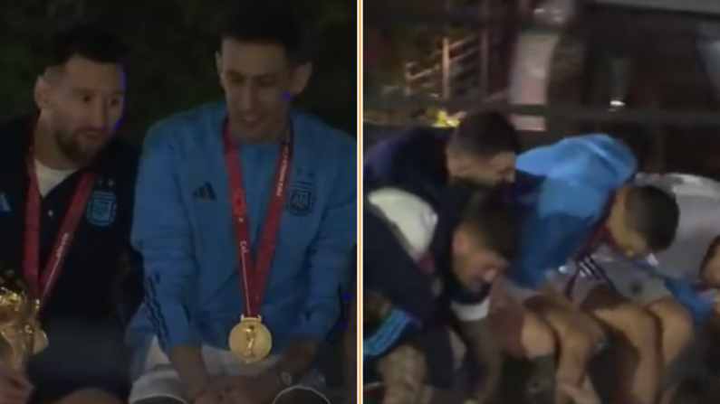Watch: Messi Narrowly Avoids Serious Injury In World Cup Celebrations