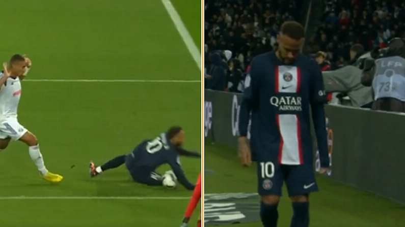 Watch: Neymar Sent Off For Pathetic Dive In Return For PSG