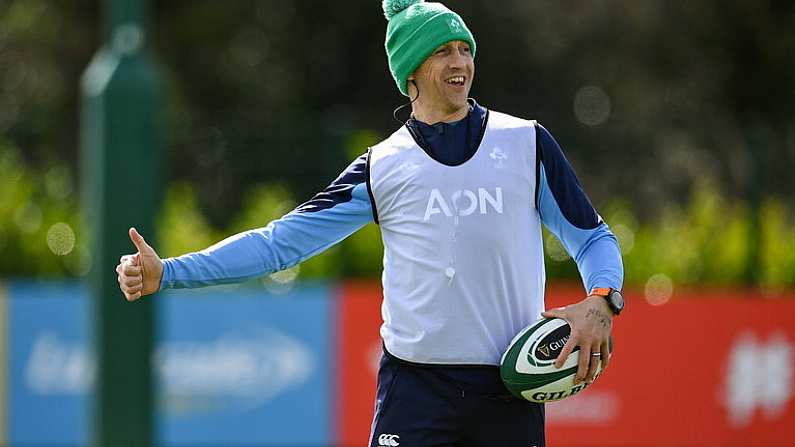 27 March 2024; Head coach Scott Bemand during an Ireland Women's Rugby squad training session at the IRFU High Performance Centre on the Sport Ireland Campus in Dublin. Photo by Seb Daly/Sportsfile