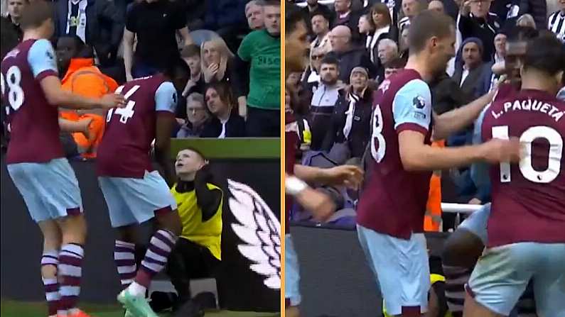 Newcastle Ballboy Was Having None Of West Ham Star's Celebration Plans