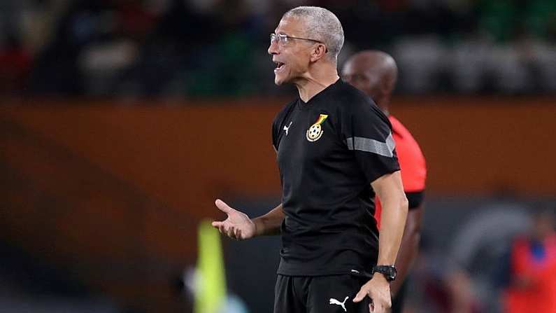 14 January 2024; Ghana manager Chris Hughton during the TotalEnergies CAF Africa Cup of Nations match between Ghana and Cape Verde at Stade Felix-Houphouet-Boigny, Abidjan, Cote d'Ivoire. Photo by Sergio Bisi/Sportsfile