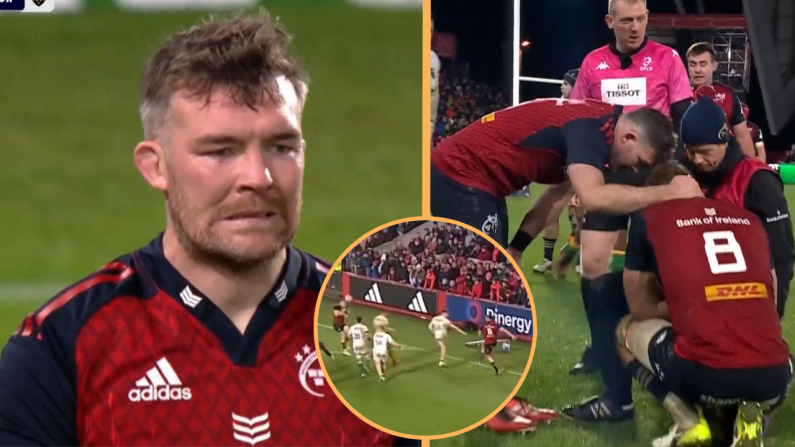 Peter O'Mahony's Face Says It All After Kick Catches Gavin Coombes Below The Belt