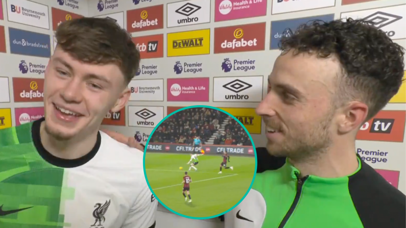 Diogo Jota Couldn't Resist Playful Dig At Conor Bradley After His Debut Assist