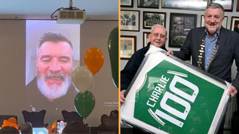 Watch: Roy Keane Amuses Crowd At Charlie O'Leary's 100th Birthday Bash