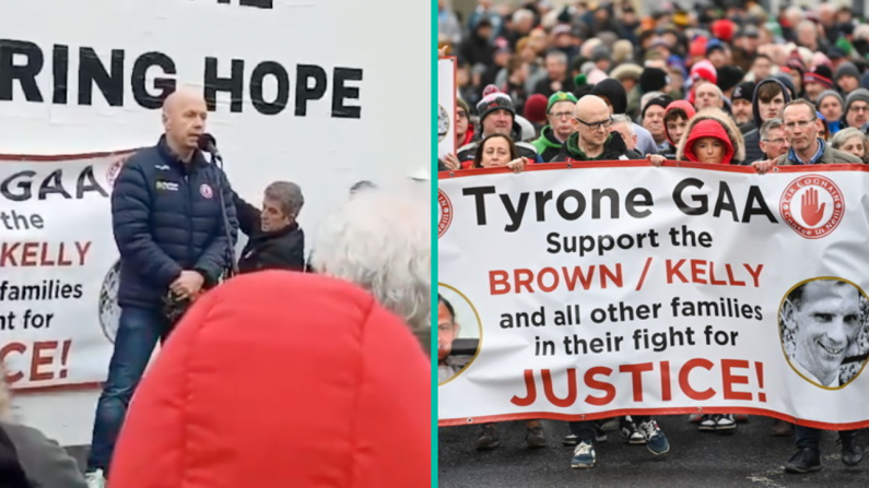 Peter Canavan Delivers Rousing Speech For Tyrone & Derry Families Seeking Justice