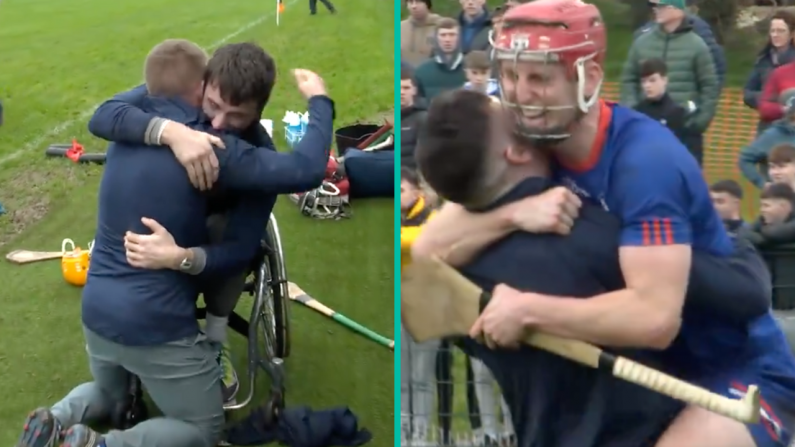 Emotional Scenes Between Jamie Wall & Podge Collins At Fitzgibbon Cup