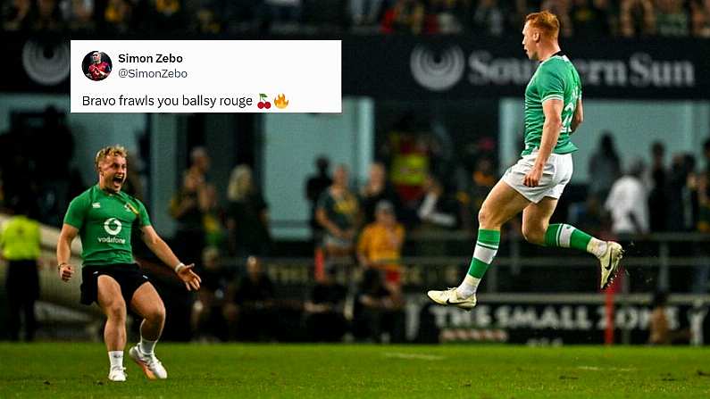 'Balls Of Steel' Ciaran Frawley Drop Goal Sends Irish Twitter Into Meltdown