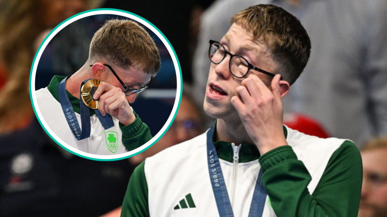 Emotions Get Better Of Proud Daniel Wiffen During Irish Anthem After Magical Gold