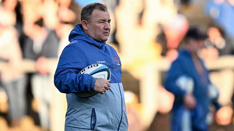 19 April 2024; Ulster interim head coach Richie Murphy before the United Rugby Championship match between Ulster and Cardiff at the Kingspan Stadium in Belfast. Photo by Ramsey Cardy/Sportsfile