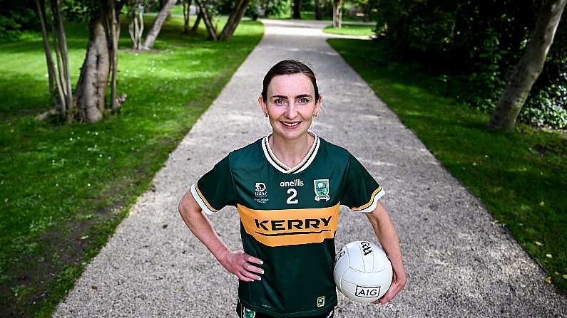 1 May 2024; Cait Lynch of Kerry poses for a portrait at the official AIG & LGFA Partnership Launch for the 2024 season at Iveagh Gardens in Dublin. Attendees at the announcement included Jess Tobin of Dublin, Saoirse Lally of Mayo, Cait Lynch of Kerry, Blaithin Mackin of Armagh, Aoibhin Cleary of Meath. Photo by Piaras O Midheach/Sportsfile *** NO REPRODUCTION FEE ***