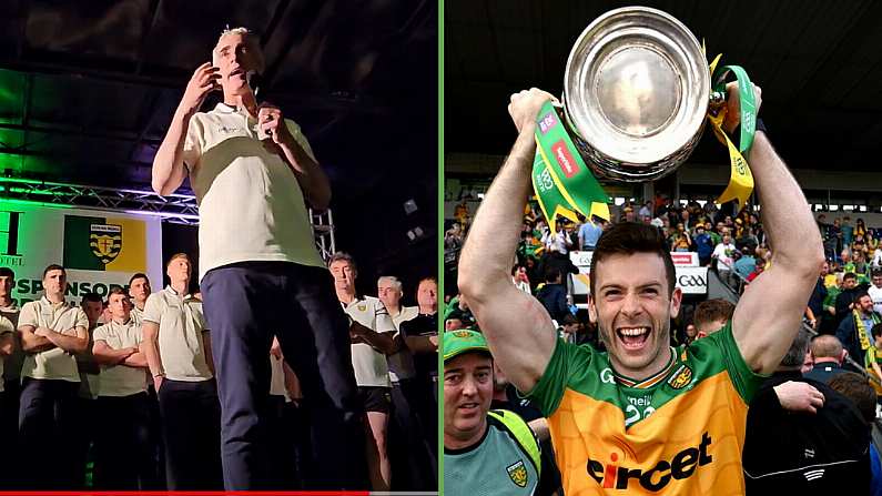 Jim McGuinness Bigs Up Sam Charge In Rousing Donegal Homecoming Speech