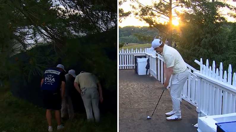 Incredible Robert MacIntyre Drop Shot Caused PGA Round 2 To Be Delayed