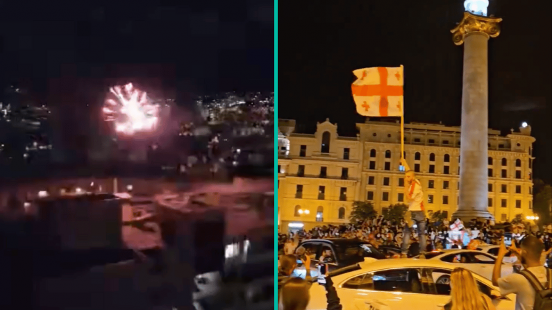 There Were Some Mad Scenes In Georgia's Capital After Euro 2024 Win Over Portugal