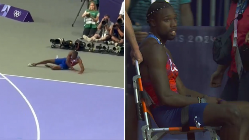 Noah Lyles Taken Away In Wheelchair In Surreal Scenes After 200m Final