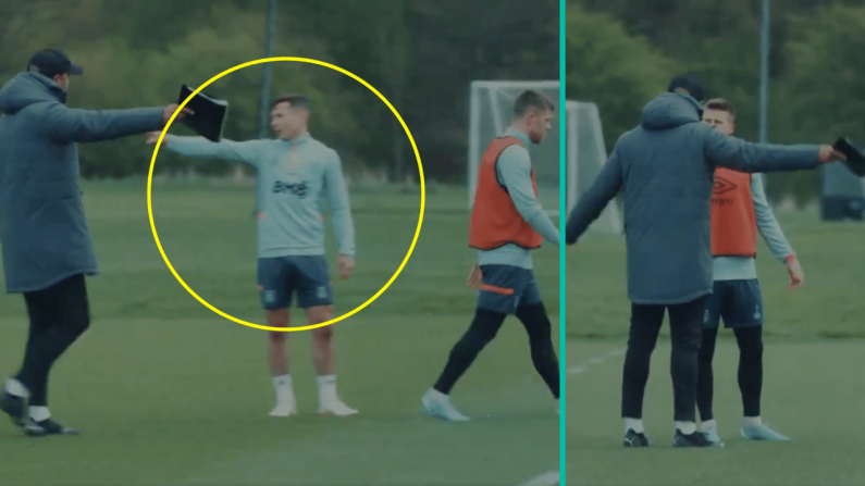 Ireland Star Caught In Awkward Spot During Furious Vincent Kompany Row At Burnley Training