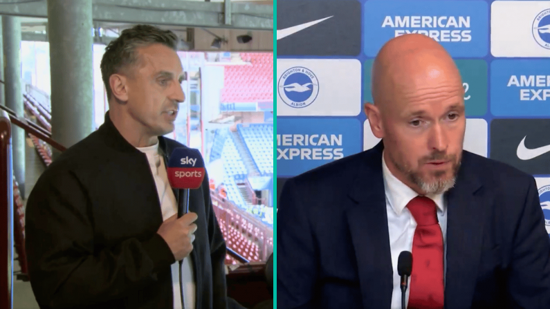 Gary Neville Has Huge Erik Ten Hag Worry After Brighton Defeat