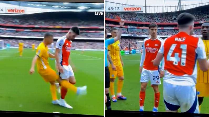 Declan Rice Receives Hilarious Red Card In Bizarre Incident v Brighton