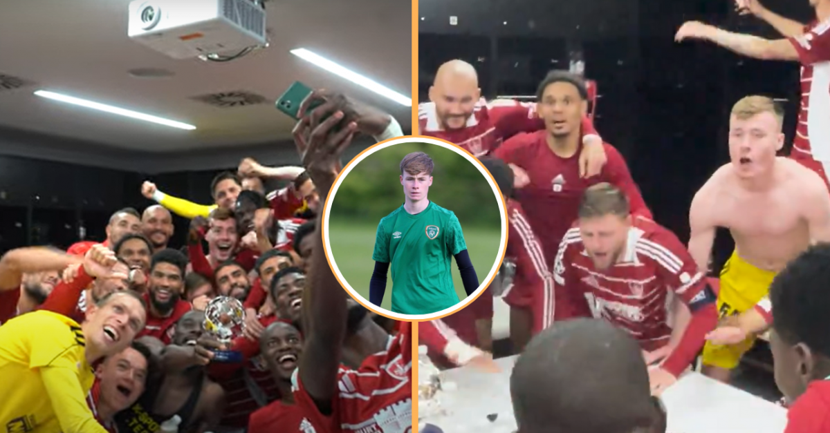 Irish goalkeeper at the center of the Champions League celebrations in Brest