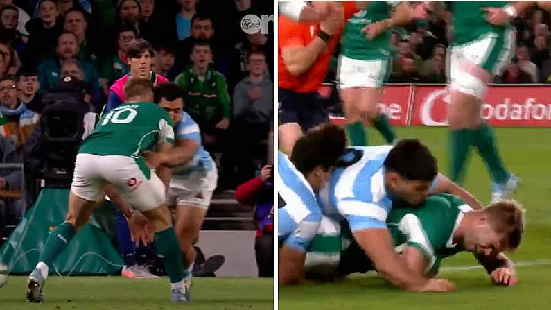 Viewers Notice Odd Aspect To Jack Crowley's Opening Try