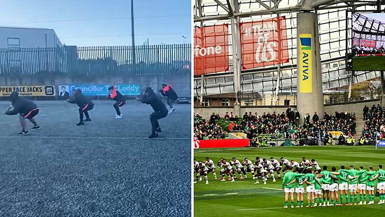 Fiji Rugby Team Practice Traditional War Dance With Hurleys Ahead Of Ireland Clash