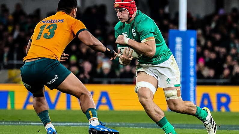 19 November 2022; Josh van der Flier of Ireland during the Bank of Ireland Nations Series match between Ireland and Australia at the Aviva Stadium in Dublin. Photo by John Dickson/Sportsfile