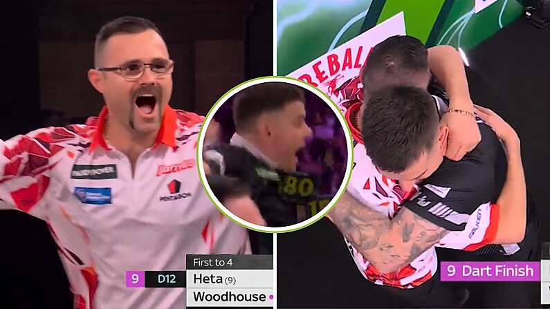 Opponent's Reaction To Heta's 9-Darter Sums Up The Magic Of The Darts At Ally Pally