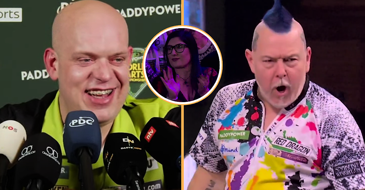 Van Gerwen Fires Dig at Peter Wright’s Wife After Darts Quarterfinal Win