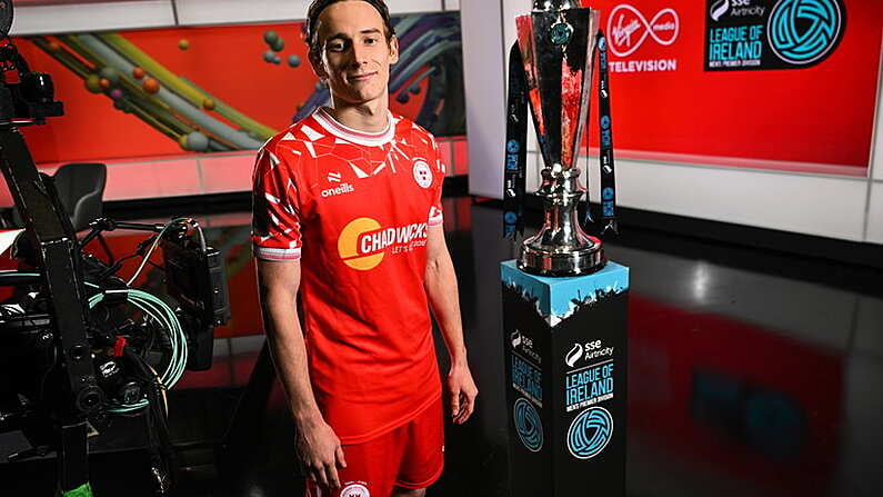 29 January 2025; Harry Wood of Shelbourne is pictured as Virgin Media Television announced its opening live fixtures for the 2025 SSE Airtricity Mens Premier Division. Games to be shown live on Virgin Media Play and Virgin Media Two: Shelbourne vs Derry City on Friday, February 14th, Bohemian FC vs Shamrock Rovers on Sunday, February 16th, Galway United vs St Patricks Athletic on Friday, February 21st, Shelbourne vs Shamrock Rovers on Friday, February 28th, Waterford vs Cork City on Monday, March 3rd. For more up to date fixtures, please visit https://www.virginmediatelevision.ie/tv-guide. Photo by David Fitzgerald/Sportsfile