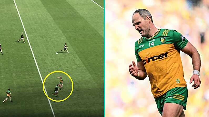 Michael Murphy è stato fortunato a rimanere in campo all'inizio della vittoria del Donegal sul Meath