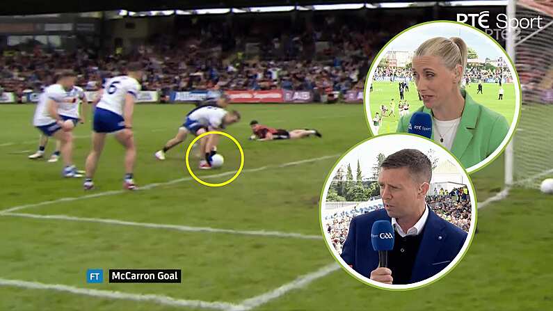 RTÉ Pundits Baffled After Controversial Goal In Monaghan Win Over Down Allowed To Stand