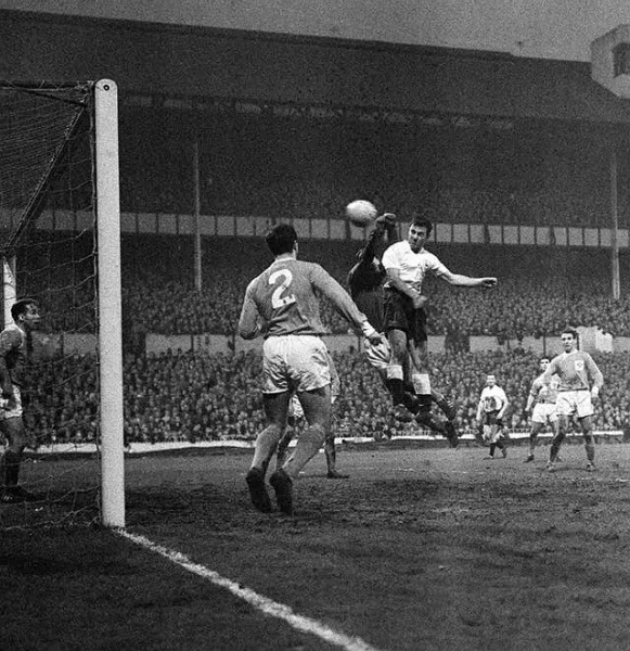 Jimmy Greaves during his Tottenham debut against Blackpool in December 1961