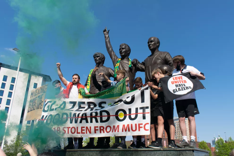 Manchester United protests Old Trafford Glazers Out