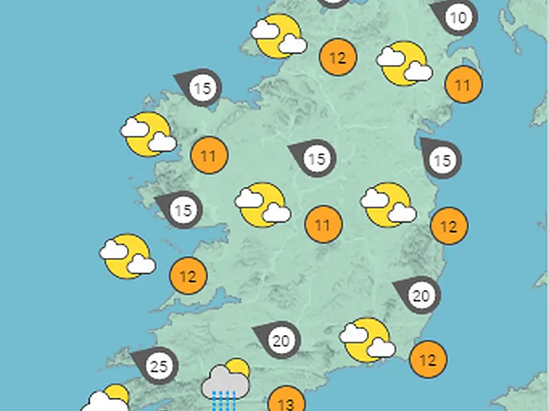 Status Yellow rain warning issued as Met Éireann predicts wet week