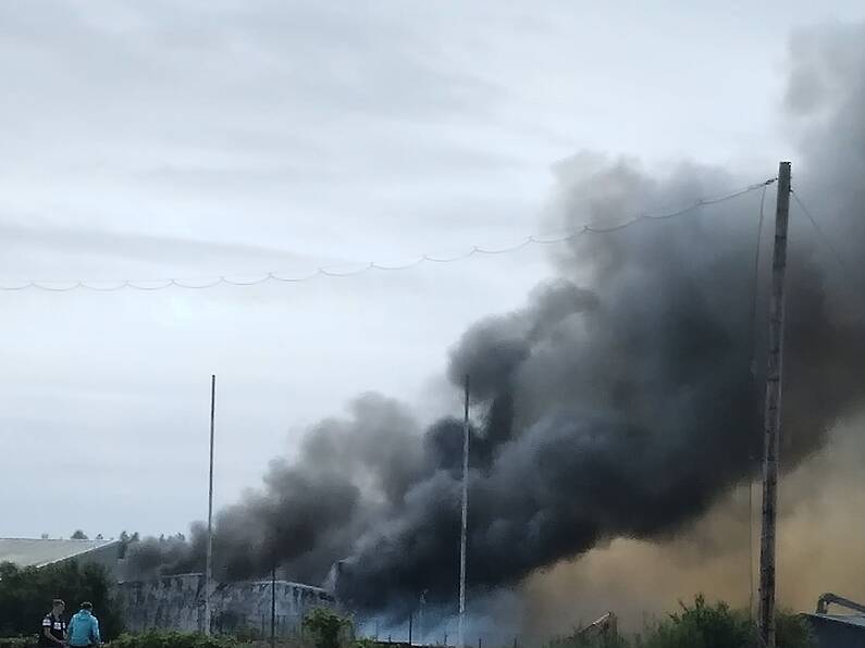 Fire crews from Wexford and Wicklow battle large fire