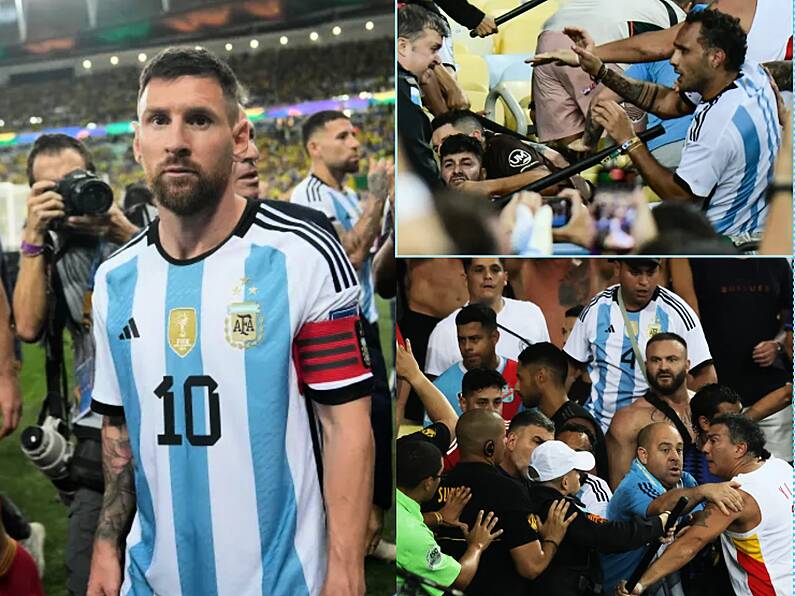 Watch: Fight breaks out in stands as Argentina smash Brazil at the Maracana