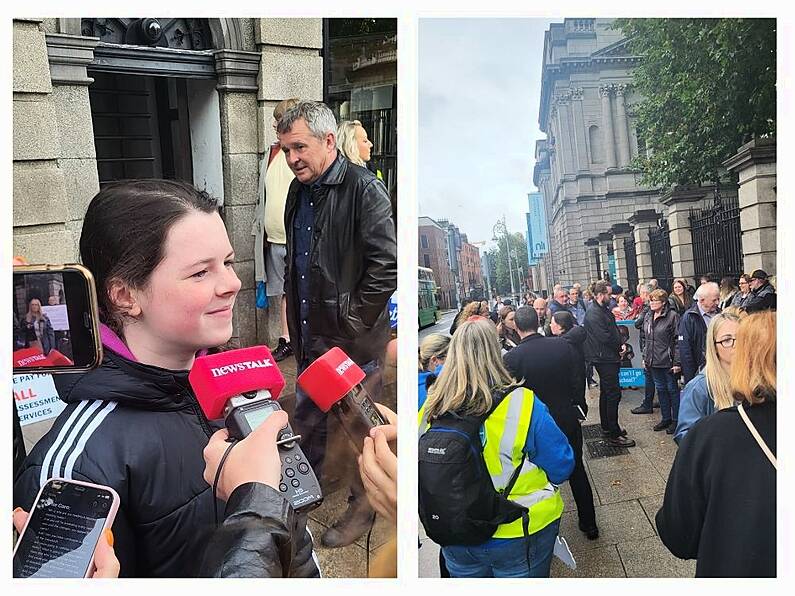 Tipperary autism activist Cara Darmody (14) leads rally at Leinster House for improved services