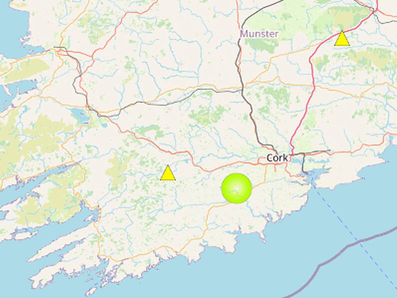 Earthquake recorded in Cork this morning